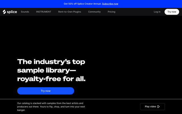 ภาพหน้าเว็บ Royalty-Free Sounds, FX, Presets & More