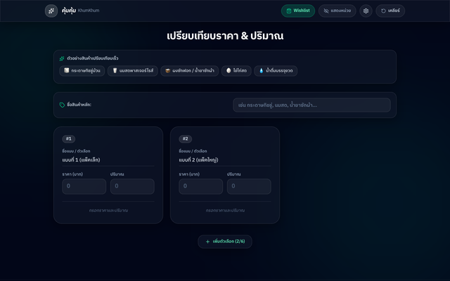 ภาพหน้าเว็บ คุ้มคุ้ม (KhumKhum)