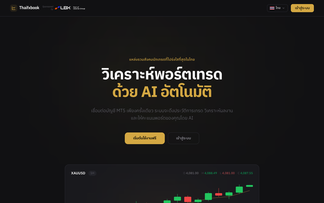ภาพหน้าเว็บ Thaifxbook