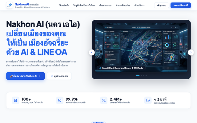 ภาพหน้าเว็บ Nakhon AI