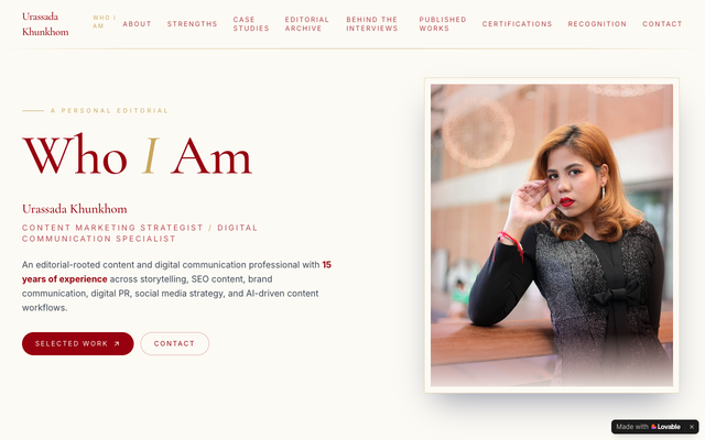 ภาพหน้าเว็บ Who I Am