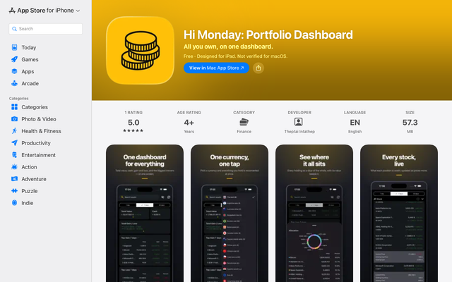 ภาพหน้าเว็บ ‎Hi Monday App - App Store