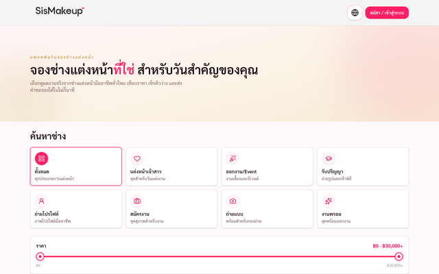ภาพหน้าเว็บ SisMakeup