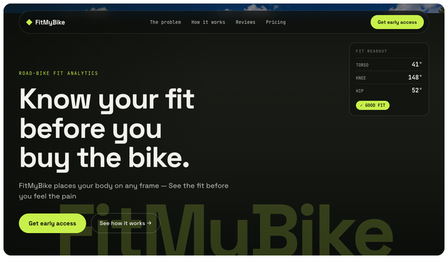 ภาพหน้าเว็บ FitMyBike