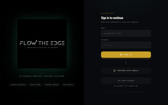 ภาพหน้าเว็บ Flow the Edge