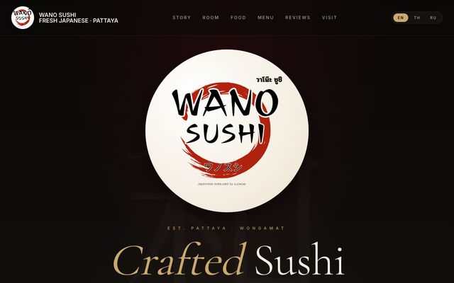 ภาพหน้าเว็บ Wano Sushi