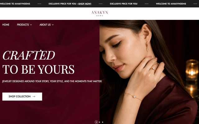 ภาพหน้าเว็บ ANAKYN GEMS