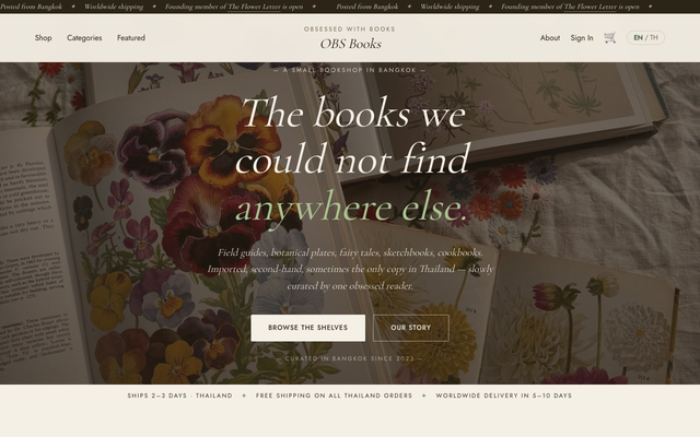 ภาพหน้าเว็บ OBS Books - Vintage Illustrated Books