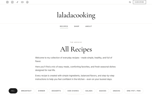 ภาพหน้าเว็บ Recipes