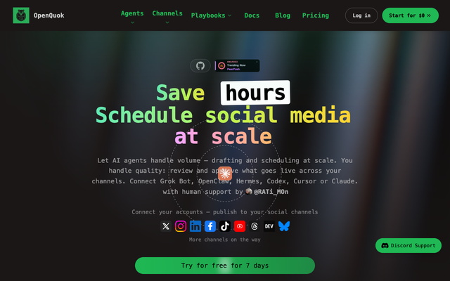 ภาพหน้าเว็บ Save hours Schedule social media at scale