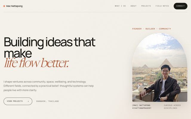 ภาพหน้าเว็บ Mac Personal Website